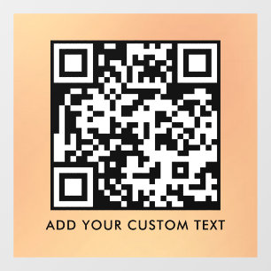 QR Code Modern Simple Stylish Scannable Window Cling