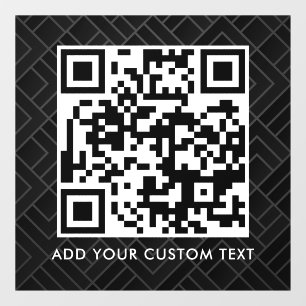 QR Code Modern Simple Stylish Scannable Window Cling