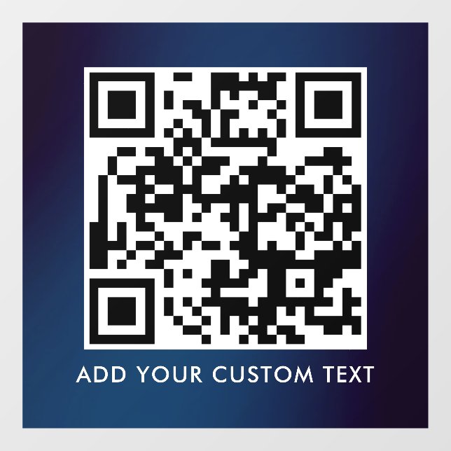 QR Code | Modern Simple Stylish Scannable  Window Cling (Sheet)