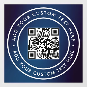 QR Code Modern Simple Stylish Scannable Window Cling