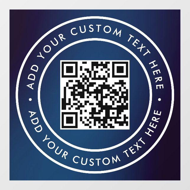 QR Code | Modern Simple Stylish Scannable Window Cling (Sheet)
