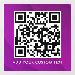 QR Code Modern Simple Stylish Scannable Window Cling