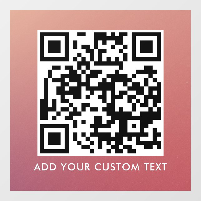 QR Code | Modern Simple Stylish Scannable  Window Cling (Sheet)