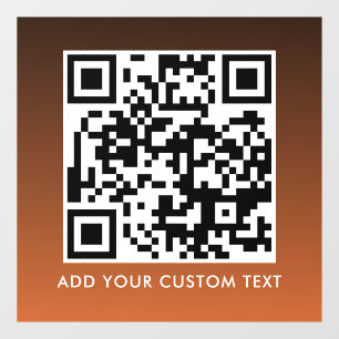 QR Code   Modern Simple Stylish Scannable  Window Cling
