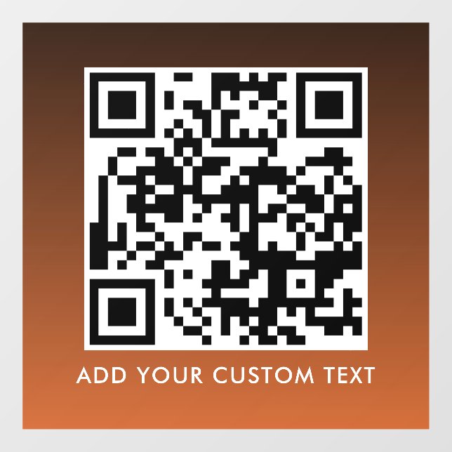 QR Code | Modern Simple Stylish Scannable  Window Cling (Sheet)