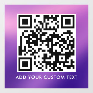 QR Code Modern Simple Stylish Scannable Window Cling