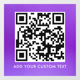 QR Code Modern Simple Stylish Scannable Window Cling
