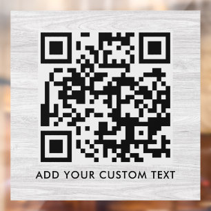 QR Code Modern Stylish Scannable Window Cling