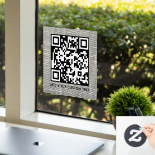 QR Code Modern Stylish Scannable Window Cling