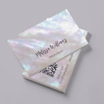 QR Code | Mother-of-pearl Shimmering Business Card