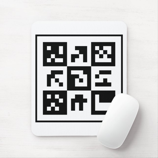 qr code mouse pad (With Mouse)
