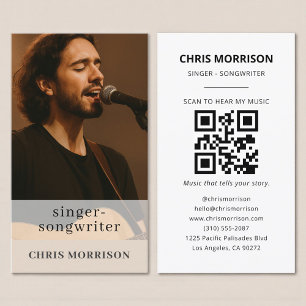 QR Code Music Artist Business Card