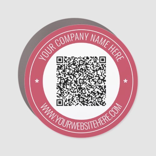 QR Code Name Website Business Promotion Car Magnet