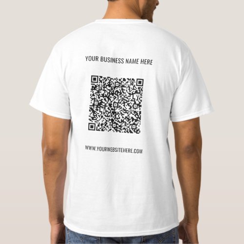 QR Code Name Website T_Shirt Promotional Company