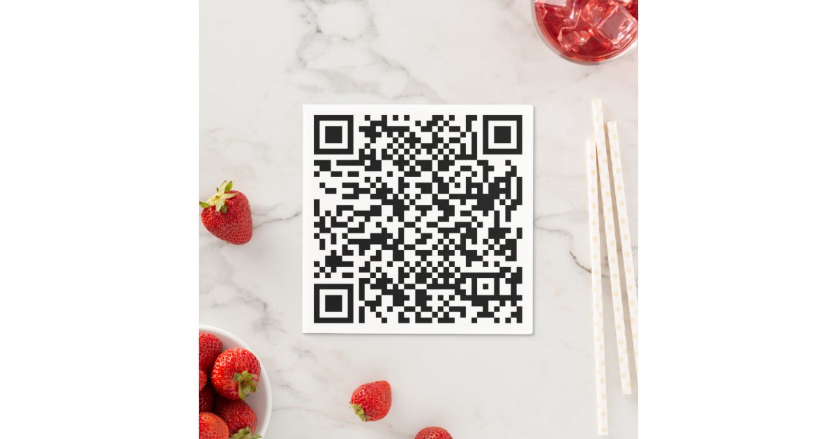 Qr code napkins | Zazzle