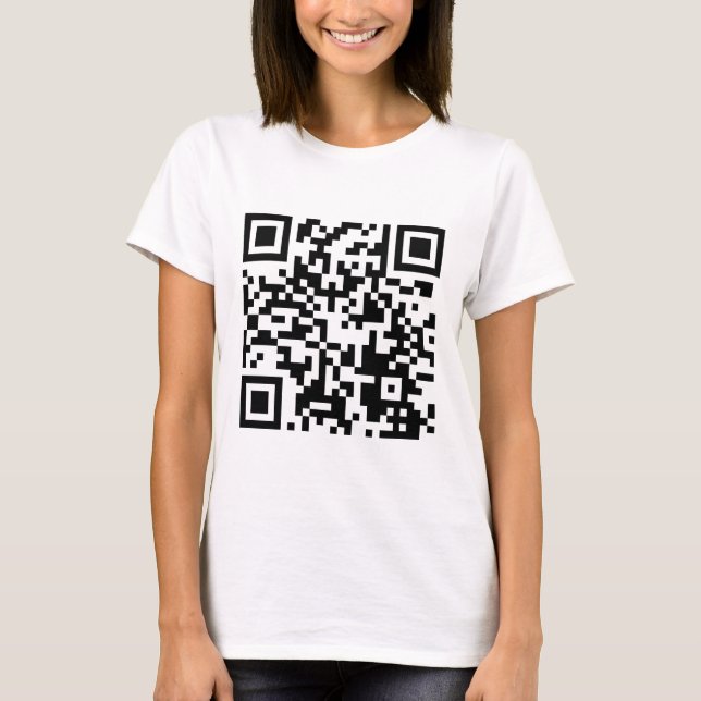 qr code nice funny cute t shirt using qr code (Front)
