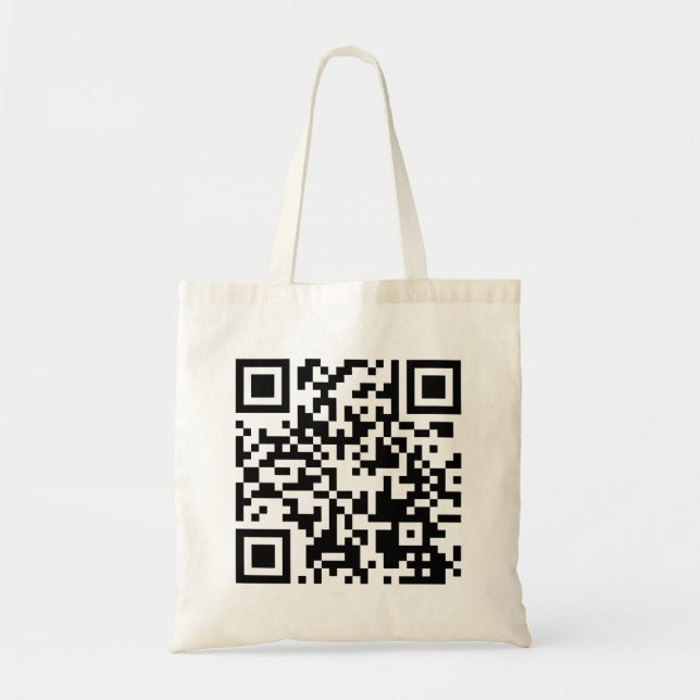 qr code nice funny cute t shirt using qr code tote bag (Front)