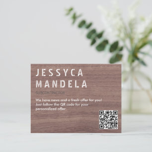 QR code offer announcement  Postcard