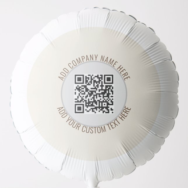 QR Code Office School Company Event Party  Balloon (Front)