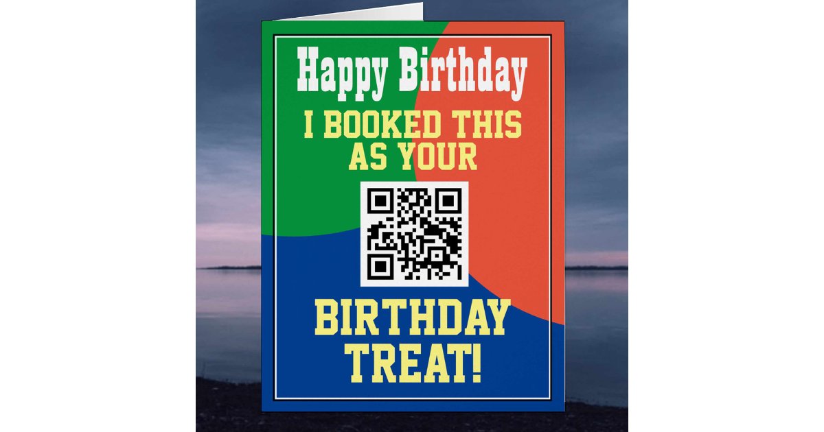 QR Code on a Birthday Card | Zazzle