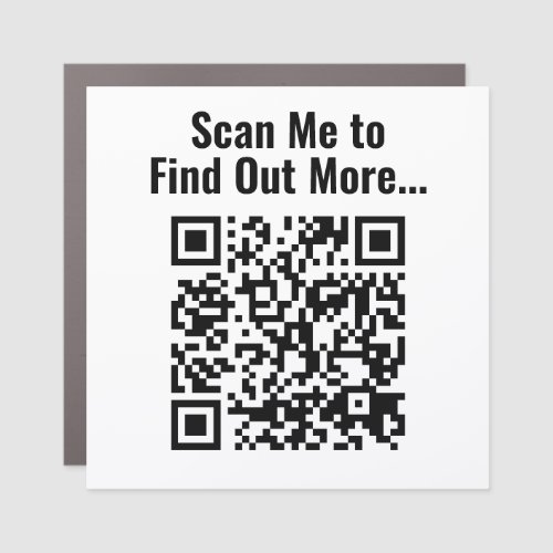 QR Code on a Car Magnet