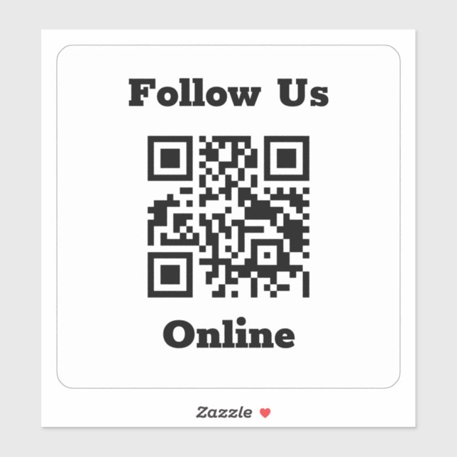 QR Code on a Sticker (Sheet)
