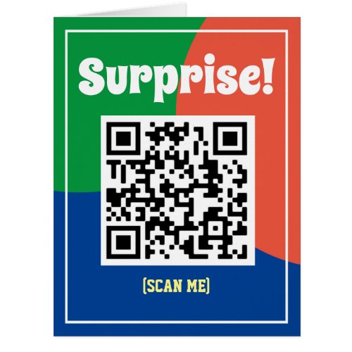 QR Code on a Surprise Card