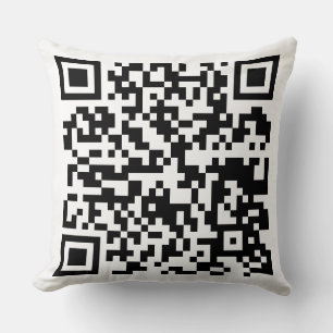 QR Code on a Throw Pillow