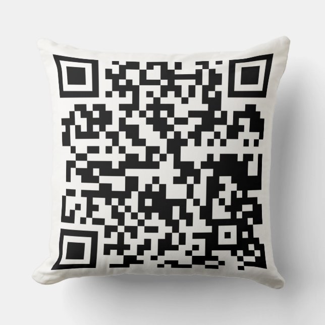 QR Code on a Throw Pillow (Front)