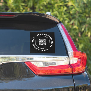 QR code on Black vinyl Business Car Window Bumper Sticker