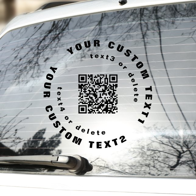 QR code on Clear Vinyl circle Car Window Bumper St Sticker (Creator Uploaded)