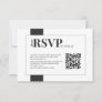 QR Code online RSVP bold minimal wedding