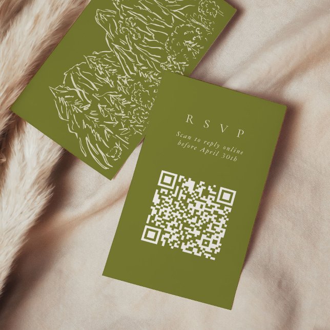 QR Code Online Yosemite National Park Website RSVP Enclosure Card (QR Code Online Yosemite National Park Website RSVP Enclosure Card)