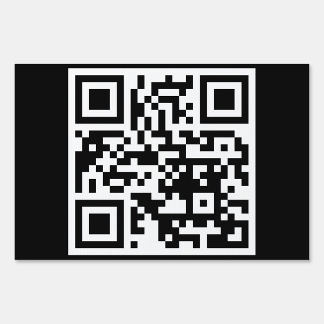 QR Code Only Rectangle Yard Sign (Front)
