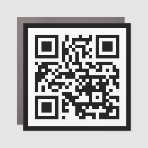 QR Code Only Square Car Magnet