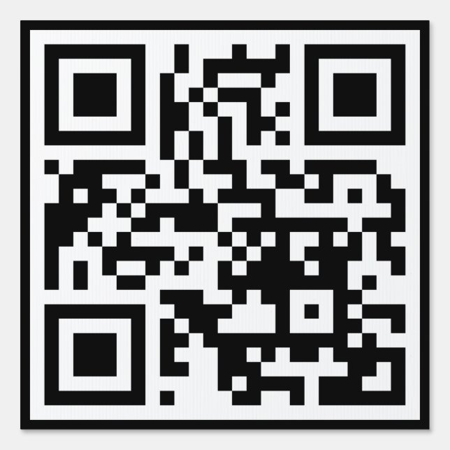 QR Code Only Square Yard Sign (Front)