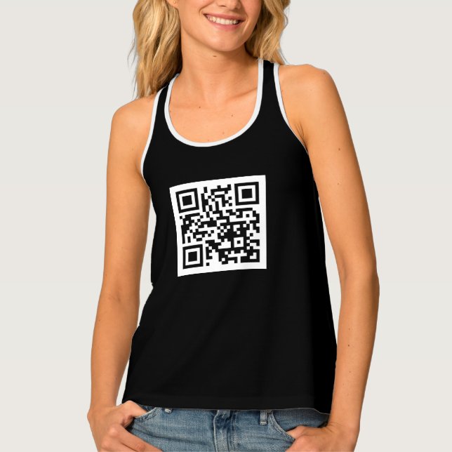 QR Code Only Women's Racerback Tank Top (Front)