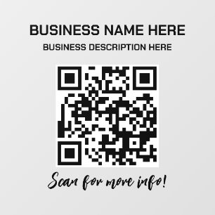 QR Code Opaque Business Car Truck Window Cling