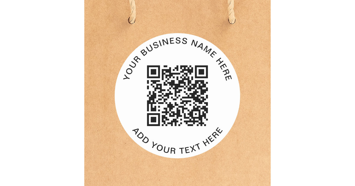 QR Code or Logo Promotional Classic Round Sticker | Zazzle
