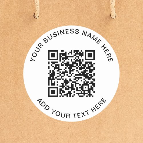 QR Code or Logo Promotional Classic Round Sticker