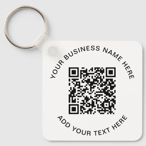 QR Code or Logo Promotional Keychain