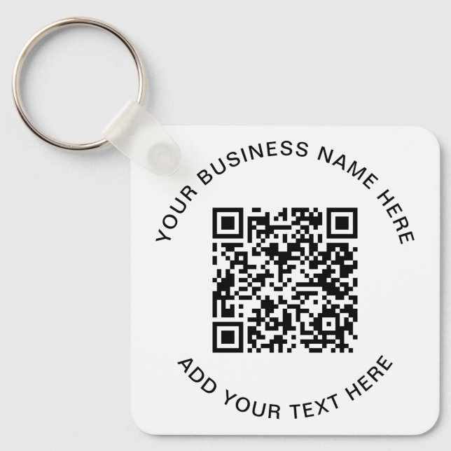 QR Code or Logo Promotional Keychain (Front)
