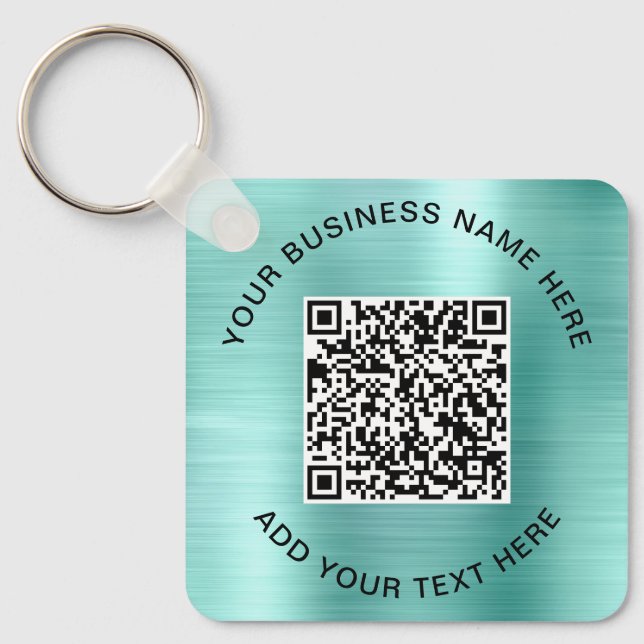 QR Code or Logo Promotional Mint Keychain (Front)