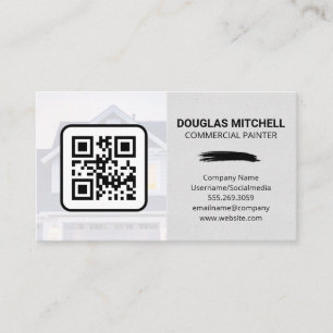 QR Code   Paint Brush Home Logo Business Card