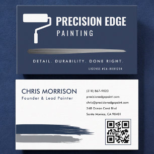QR Code Painting Company Professional Business Card