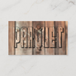 QR-Code parquet flooring rustic wooden style Business Card