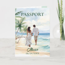 QR Code Passport Mexico Beach Wedding Destination