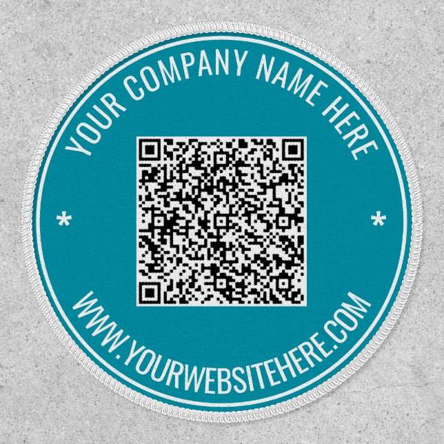 QR Code Patch Custom Text Choose Colors and Font (Front)