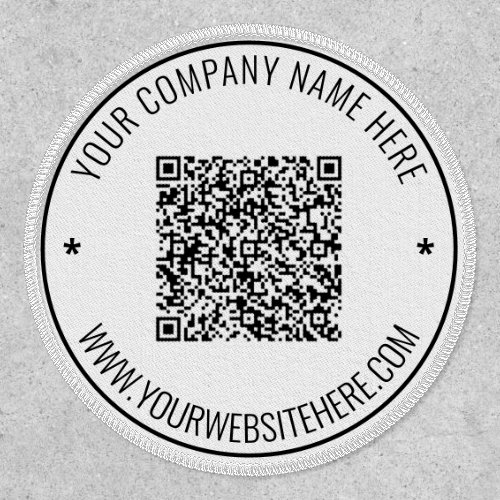 QR Code Patch Custom Text _ Your Colors and Font
