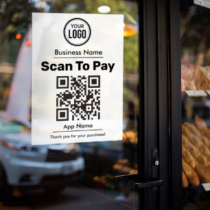 QR Code Payment By Online Digital Wallet Sticker